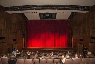 View of theatre seating and stage